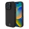 Mercedes для iPhone 16 Pro Max чехол Leather Textured and Smooth Metal logo Hard Black (MagSafe)