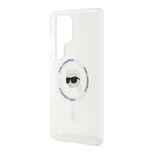 Karl Lagerfeld для Galaxy S25 Ultra чехол PC/TPU NFT Karl Head Metal camera Hard White (MagSafe)