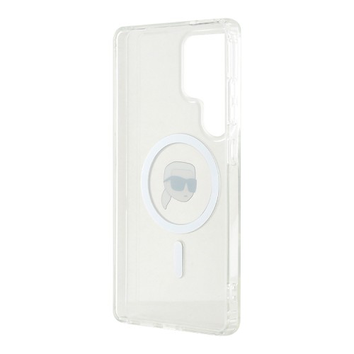 Karl Lagerfeld для Galaxy S25 Ultra чехол PC/TPU NFT Karl Head Metal camera Hard White (MagSafe)