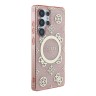 Guess для Galaxy S25 Ultra чехол PC/TPU 4G Peony Hard Pink (MagSafe)