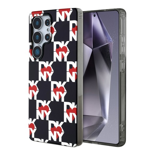 DKNY для Galaxy S25 Ultra чехол PC/TPU Electroplated Hearts Hard Black (MagSafe)
