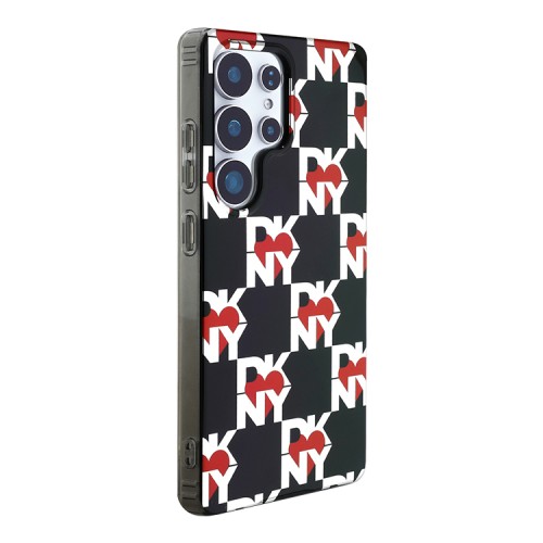 DKNY для Galaxy S25 Ultra чехол PC/TPU Electroplated Hearts Hard Black (MagSafe)