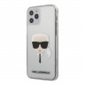 Чехол Karl Lagerfeld Karl's Head Hard для iPhone 12 | 12 Pro, прозрачный