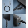 Energea Кабель FLOW Duo USB-C to USB-C PD240W/480Mbps 5A + Lightning MFI 60W Nanoweave Black 1.5m