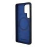 Mercedes для Galaxy S25 Ultra чехол Liquid silicone Curved stripes Metal logo Hard Black (MagSafe)