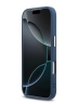 Guess для iPhone 17 Pro чехол PU 4G Triangle Diamond metal logo Gold camera Hard Blue (MagSafe)