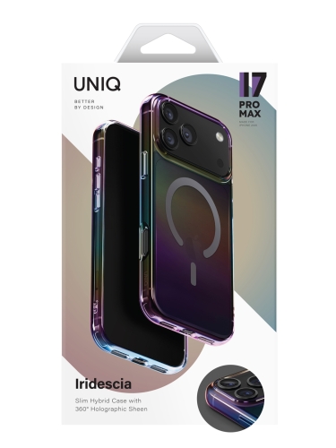 Uniq для iPhone 17 Pro Max чехол Iridescia (holographic) Midnight Quartz (Magsafe)