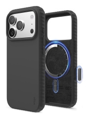 Elago для iPhone 17 Pro Max чехол Magnetic Ridge Silicone Black (MagSafe)