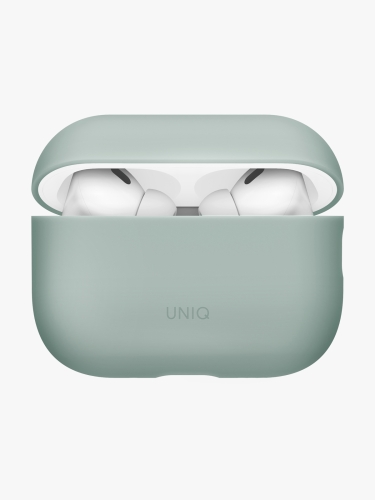 Uniq для Airpods Pro 3 чехол LINO Liquid silicone with handstrap Iceplant Green