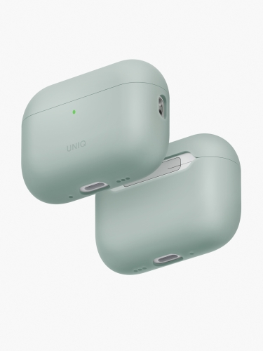 Uniq для Airpods Pro 3 чехол LINO Liquid silicone with handstrap Iceplant Green