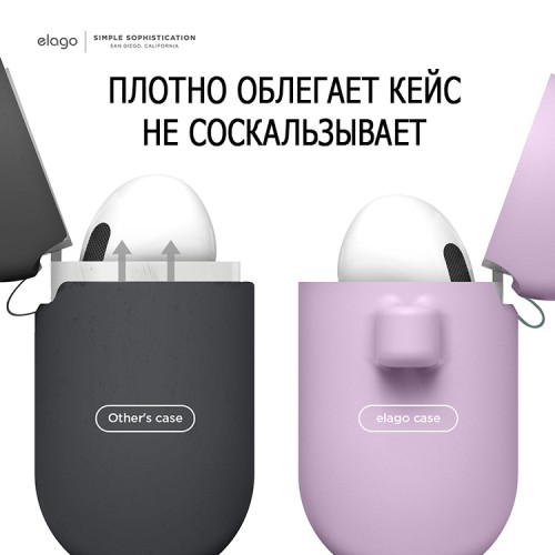 Чехол Elago Silicone Hang case для AirPods 3 (2021), Lavender