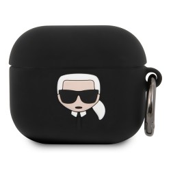 Чехол Lagerfeld Silicone case with ring Karl для Airpods 3 (2021), черный