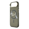 Karl Lagerfeld для iPhone Air чехол IML NFT Choupettes Script logo Metal Cam Hard Black (MagSafe)