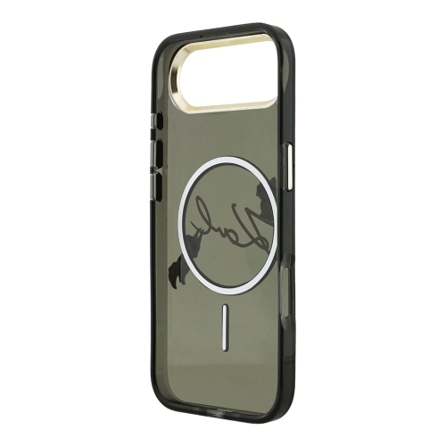 Karl Lagerfeld для iPhone Air чехол IML NFT Choupettes Script logo Metal Cam Hard Black (MagSafe)