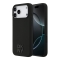 DKNY для iPhone 17 Pro чехол Liquid Silicone Stack Metal logo Hard Black (MagSafe)