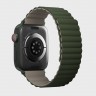 Ремешок Uniq Revix reversible Magnetic для Apple Watch 38-40-41 mm, зеленый/серый