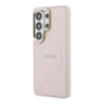 Guess для Galaxy S26 Ultra чехол PU Saffiano Peony Metal logo & Camera Hard Pink (MagSafe)