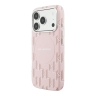 Karl Lagerfeld для iPhone 17 Pro Max чехол PU Full Wrapped Monogram Metal camera Hard Pink (MagSafe)