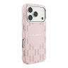 Karl Lagerfeld для iPhone 17 Pro Max чехол PU Full Wrapped Monogram Metal camera Hard Pink (MagSafe)