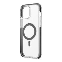 Чехол Uniq Combat Antifingerpint Charcoal для iPhone 14, прозрачный матовый (MagSafe)