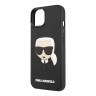 Чехол Lagerfeld 3D Rubber Karl's head Hard для iPhone 14, черный