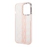 Чехол Lagerfeld Monogram w Vertical logo Hard для iPhone 14 Pro, розовый