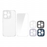 Чехол Baseus Illusion TPU case +4 camera lens frames +Tempered glass для iPhone 14 Pro, прозрачный