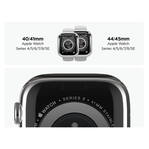 Чехол Elago DUO case для Apple Watch 41/40 мм, прозрачный/серый