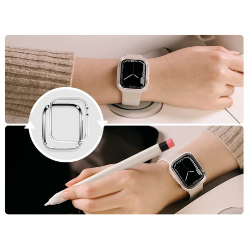 Чехол Elago DUO case для Apple Watch 41/40 мм, прозрачный/серый