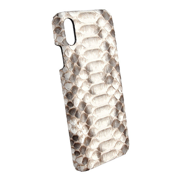 Кожаный чехол Toria Exotic Python Hard для iPhone XR, Natural