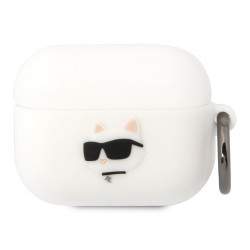 Чехол Lagerfeld Silicone case with ring NFT 3D Choupette для Airpods Pro, белый