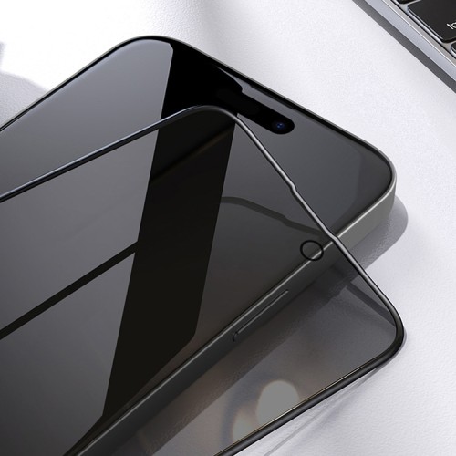 Защитное стекло Nillkin Guardian Антишпион для iPhone 14 Pro Max, черная рамка