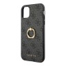 Чехол Guess PU 4G + Ring Hard для iPhone 11, серый