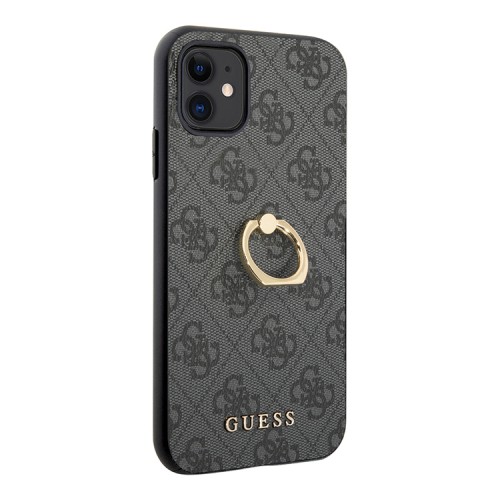 Чехол Guess PU 4G + Ring Hard для iPhone 11, серый