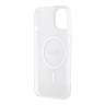 Guess для iPhone 15 чехол PC/TPU 4G Hard Pink/Gold (MagSafe)