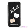 Чехол Karl Lagerfeld Embossed Pins Booktype для iPhone X/XS, черный