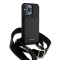 Karl Lagerfeld для iPhone 15 Pro Max чехол Crossbody cardslot PU Monogram Plate logo Hard Black