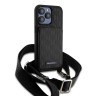Karl Lagerfeld для iPhone 15 Pro Max чехол Crossbody cardslot PU Monogram Plate logo Hard Black