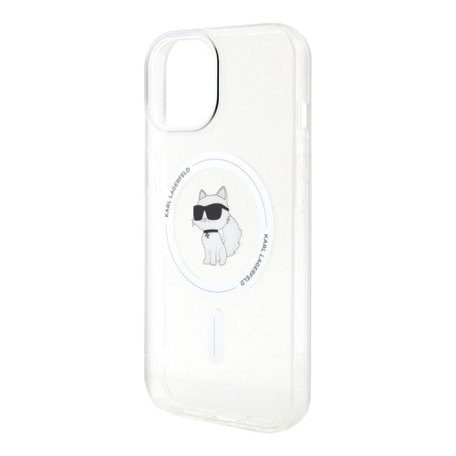 Karl Lagerfeld для iPhone 15 чехол PC/TPU NFT Choupette Hard Transparent (MagSafe)