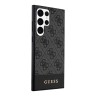 Guess для Galaxy S24 Ultra чехол PU 4G Bottom stripe Metal logo Hard Grey