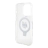 Karl Lagerfeld для iPhone 14 Pro Max чехол PC/TPU + Ring stand NFT Choupette head Hard Transp (MagSafe)