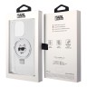 Karl Lagerfeld для iPhone 14 Pro Max чехол PC/TPU + Ring stand NFT Choupette head Hard Transp (MagSafe)