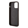 Guess для iPhone 13 Pro Max чехол PU 4G Colored ring Metal logo Brown (MagSafe)