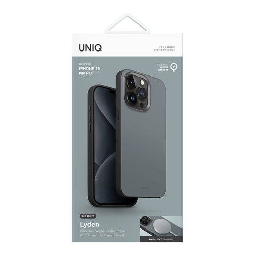 Uniq для iPhone 15 Pro Max чехол Lyden DS Washed Blue/Black (Magsafe)