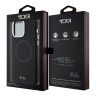 TUMI для iPhone 15 Pro чехол Liquid silicone Laser Ring Metal logo Hard Black (MagSafe)