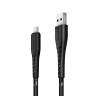 Energea Кабель NyloFlex USB-A to USB-C 5A Black 1.5m