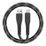 Energea Кабель NyloFlex USB-A to USB-C 5A Black 1.5m