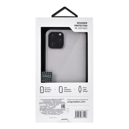 Uniq Glase чехол мягкий для iPhone 11 Pro, прозрачный