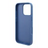 Guess для iPhone 16 Pro чехол PU кожа 4G Double cardslot Triangle metal logo Blue