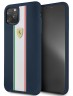 Чехол Ferrari On Track Silicone Hard Stripes для iPhone 11 Pro Max, синий
